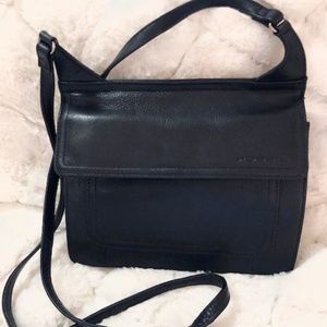 Fossil Black Leather Crossbody Organizer